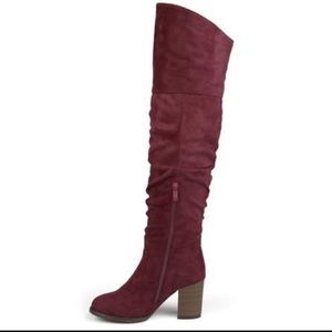 Journee Collection Women's Knee High Boot Red